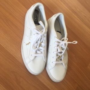 Adidas Sleek White Sneakers Size 9